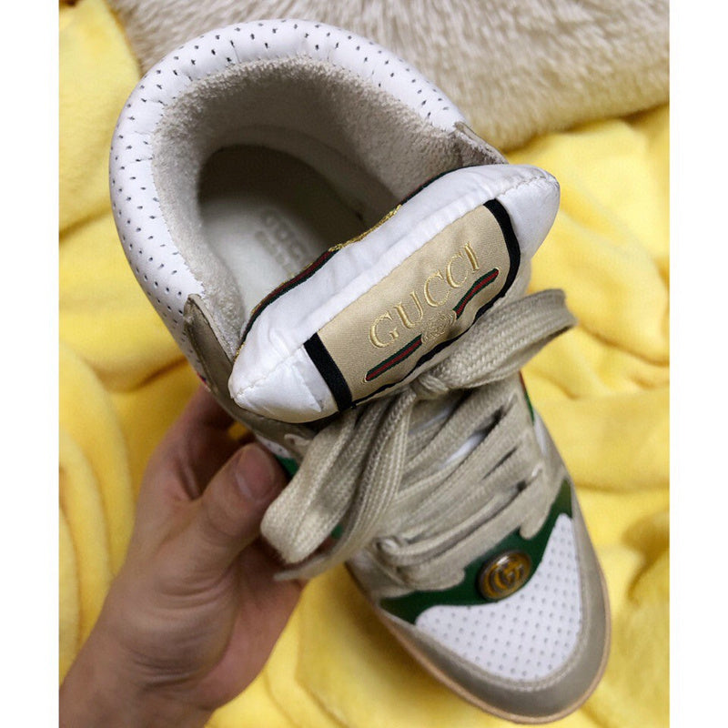 Gucci muted earth tones luxury sneakers view 4 retro runner design