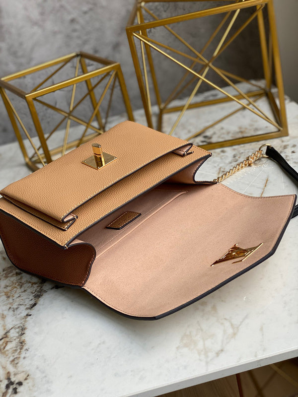 Top view of refined structured women's handbag – women's luxury accessory