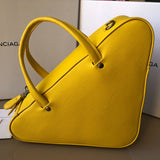 Sophisticated Vegan Leather Handbag - Smooth Faux-Leather Exterior | Women's Fashion Handbag #900 - close-up detail shot (image 3) of designer-inspired handbag