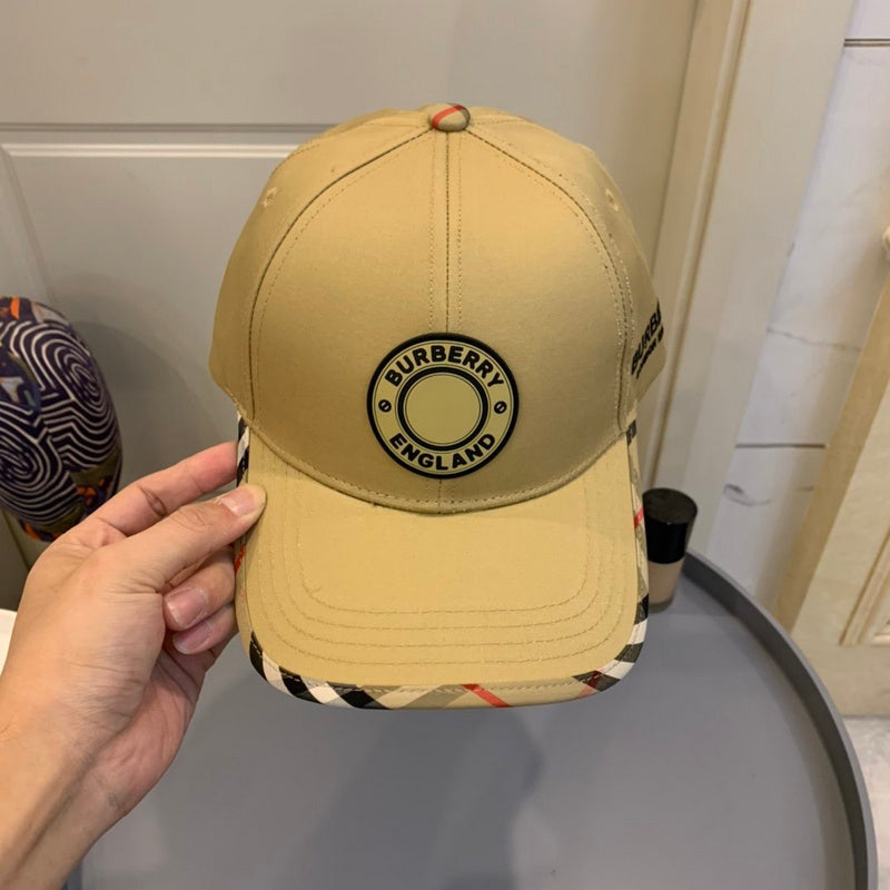 Angled view of Burberry unisex cap