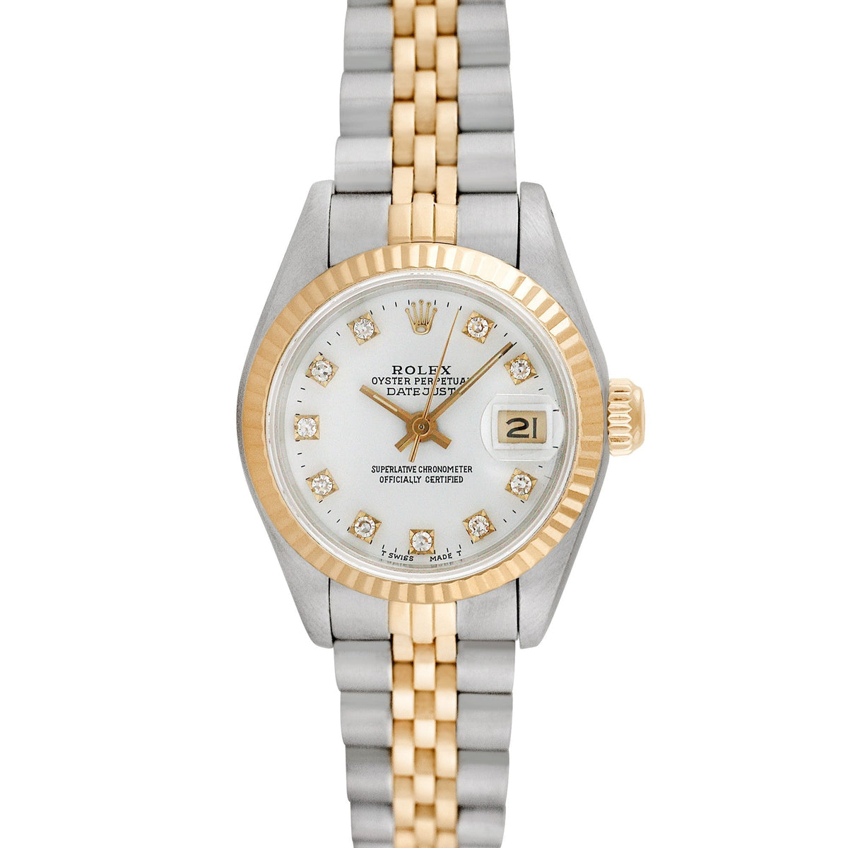 Side view of Rolex women's watch