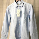 Front view of Lacoste luxury clothing with monogram-inspired silhouette