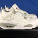 Side profile of Nike stone beige sneakers bold athletic profile
