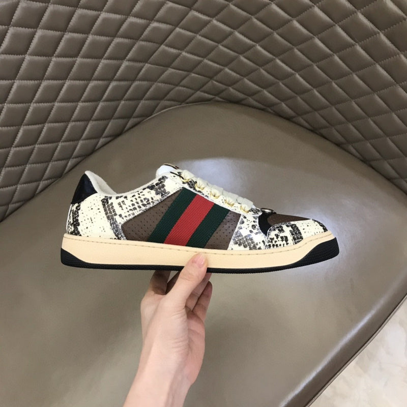 Gucci stone beige luxury sneakers view 5 premium leather build