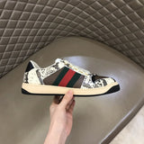 Gucci stone beige luxury sneakers view 5 premium leather build