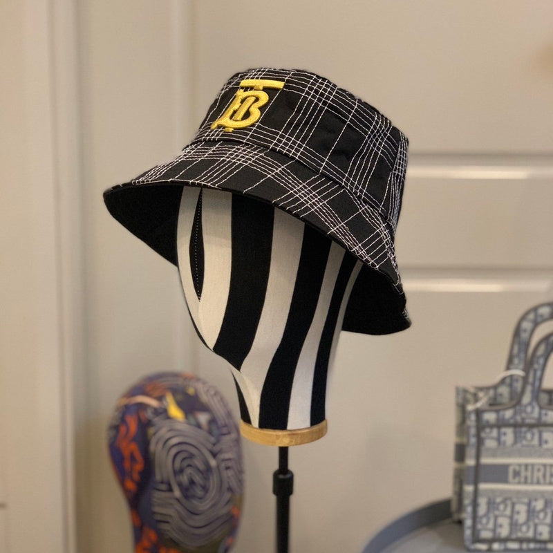 Close-up detail view of Burberry unisex cap