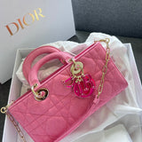 Side profile of refined elevated women's handbag – women's designer-style accessory