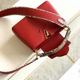 Top view of elevated polished women's handbag – women's luxury handbag