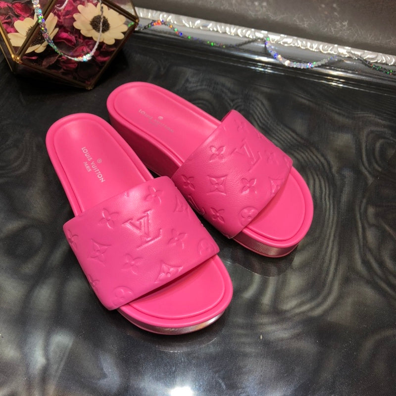 Louis Vuitton Nude Slip-On Sneakers - Heel Detail View