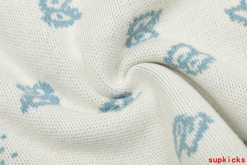 Close-up detail shot of Rhude luxury clothing with runway-inspired design