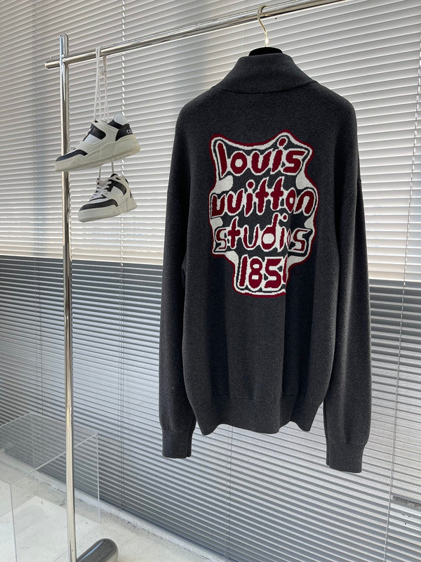 Side profile of Louis Vuitton luxury clothing with relaxed-fit cut
