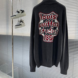 Side profile of Louis Vuitton luxury clothing with relaxed-fit cut