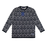 Front view of Louis Vuitton luxury clothing with logo-detail design
