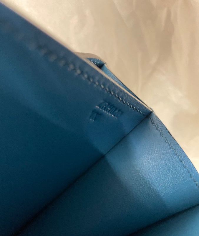 Side view of modernist structured handbag