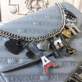 Understated Vegan Leather Handbag - Versatile Everyday Design | Women's Premium Handbag #829 - hardware and detail close-up (image 5) of designer-inspired handbag