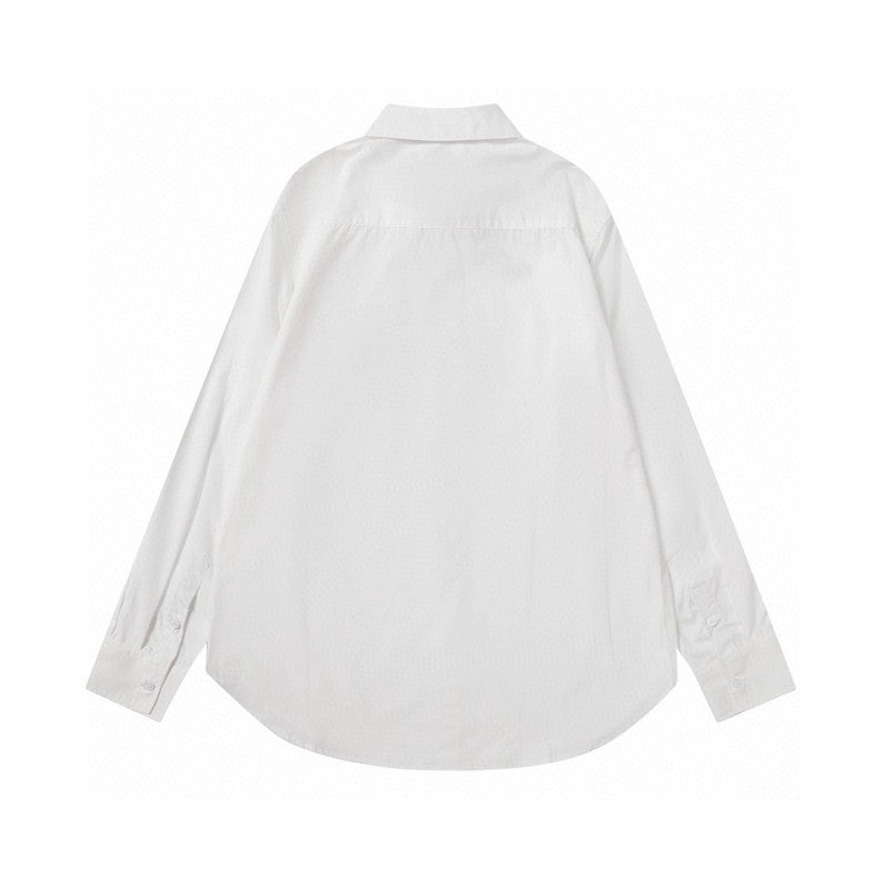 Side profile of Louis Vuitton luxury clothing with monogram-inspired silhouette