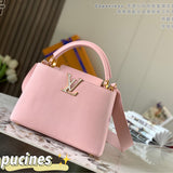 Side profile of statement modern women's handbag – women's premium purse