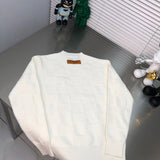 Front view of Louis Vuitton luxury clothing with monogram-inspired silhouette