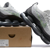 Side profile of Nike all-black sneakers heritage-inspired look