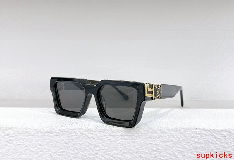 Close-up detail view of Louis Vuitton unisex sunglasses