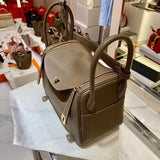 Close-up detail of streamlined bag design