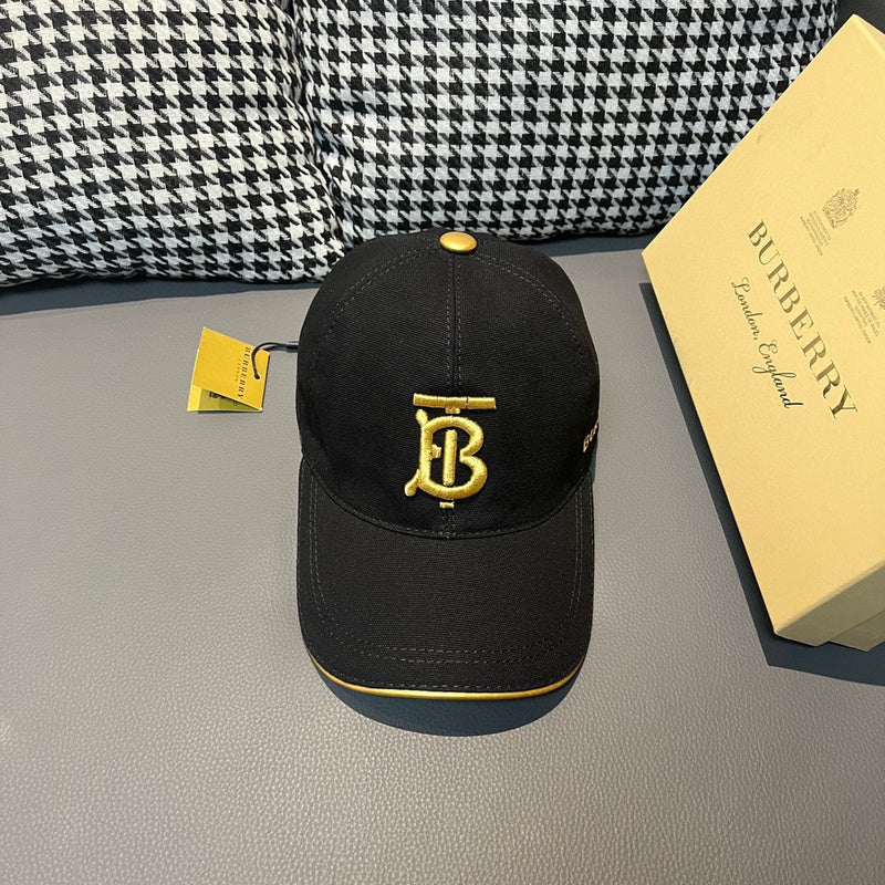 Close-up detail view of Burberry unisex cap