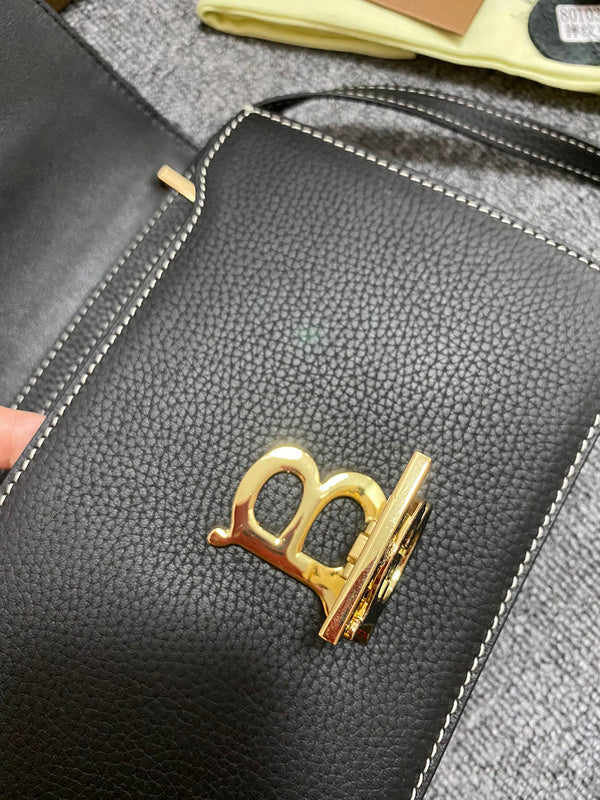 Structured Vegan Leather Handbag - Versatile Everyday Design | Women's Everyday Carry Handbag #1109 - back view (image 4) of designer-inspired handbag
