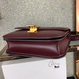 Side profile of signature classic women's handbag – women's designer-style accessory