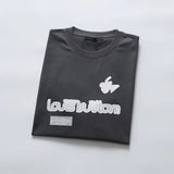 Side profile of Louis Vuitton cotton t-shirt with logo-detail design