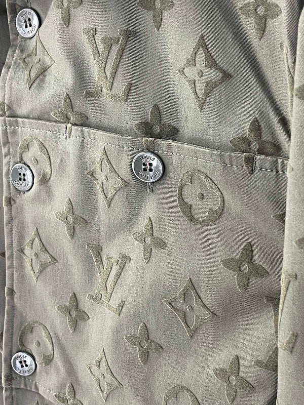 Back view of Louis Vuitton luxury clothing with runway-inspired design