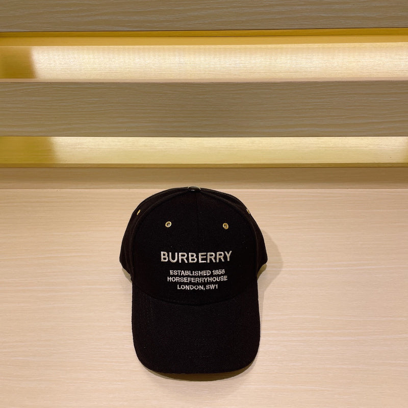 Close-up detail view of Burberry unisex cap