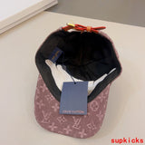 Close-up detail view of Louis Vuitton unisex cap