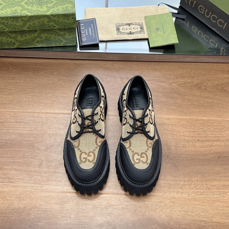 Gucci neutral cream luxury sneakers view 10 sleek tonal finish