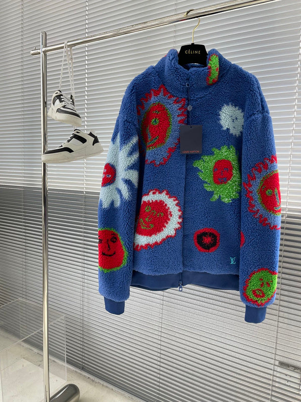 Front view of Louis Vuitton luxury clothing with contemporary cut