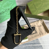 Side view of smart structured handbag