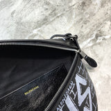 Statement Faux Leather Handbag - Statement Silhouette | Women's Premium Handbag #719 - texture close-up (image 9) of designer-inspired handbag