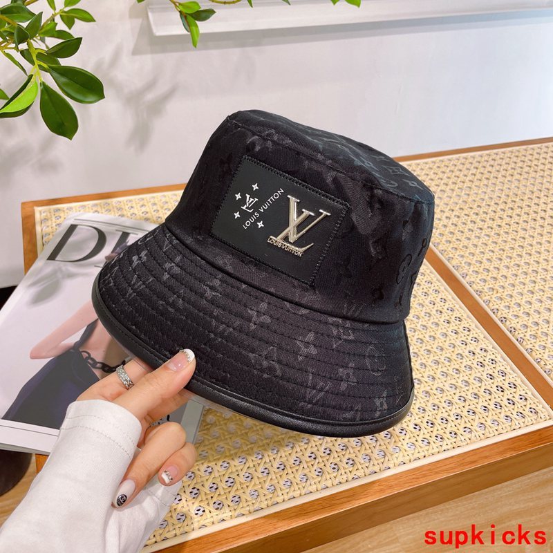 Close-up detail view of Louis Vuitton unisex cap