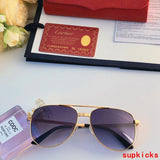 Close-up detail view of Cartier unisex sunglasses