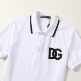 Side profile of Polo cotton polo shirt with logo-detail design