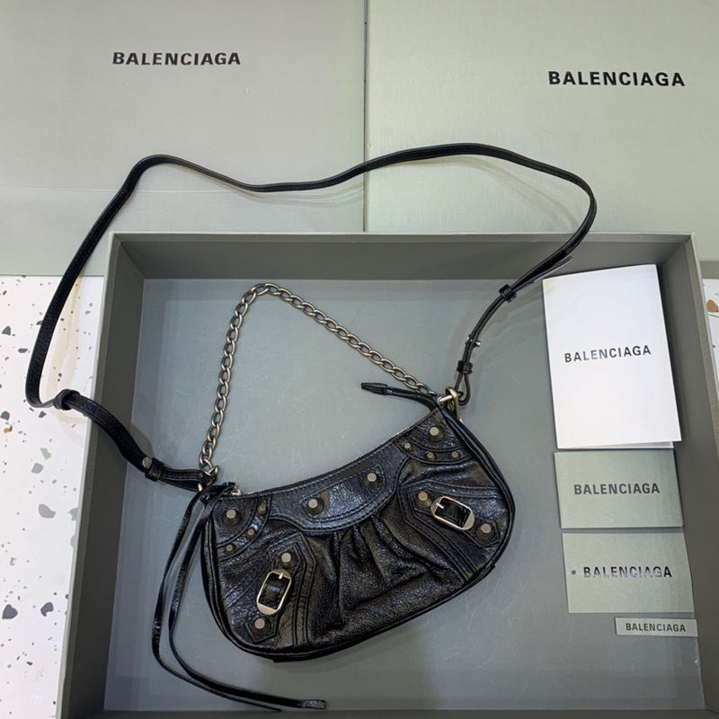 Chic Faux Leather Handbag - Premium Craftsmanship Detailing | Women's Fashion Handbag #356 - side angle view (image 2) of designer-inspired handbag