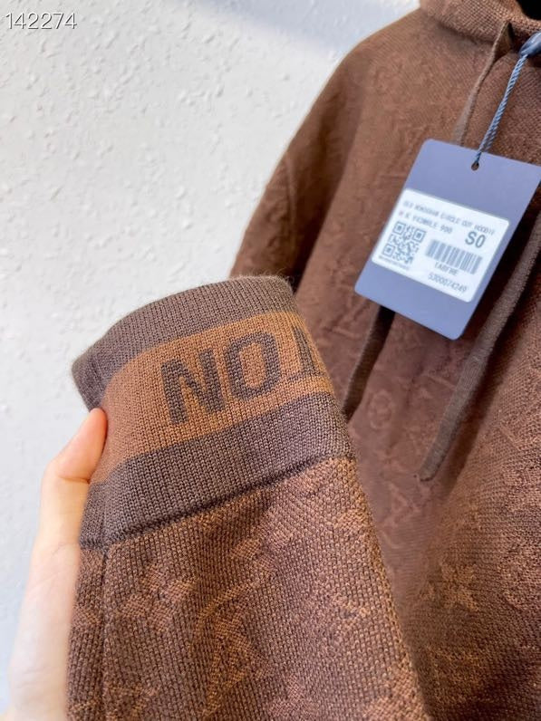 Front view of Louis Vuitton luxury clothing with streetwear-inspired cut