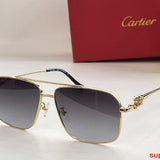Close-up detail view of Cartier unisex sunglasses