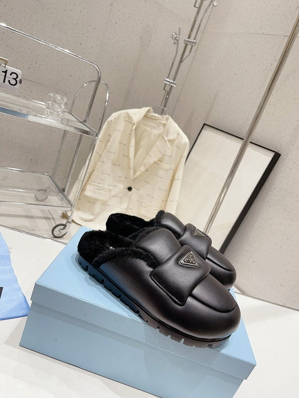 Close-up of Prada shoes craftsmanship