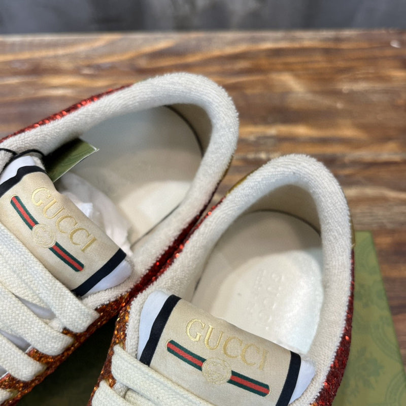 Gucci bold contrast luxury sneakers view 4 signature lace-up style