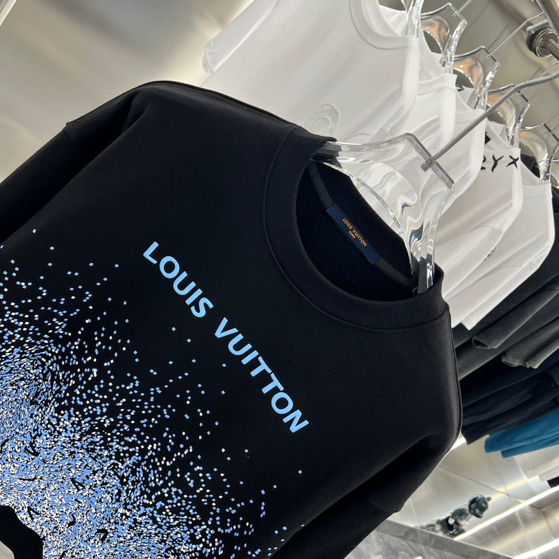Close-up detail shot of Louis Vuitton luxury clothing with tailored silhouette