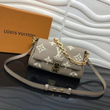 Front view of refined structured women's handbag – women's designer-style accessory