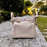 Side view of chic structured handbag