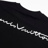 Side profile of Louis Vuitton cotton t-shirt with monogram-inspired silhouette