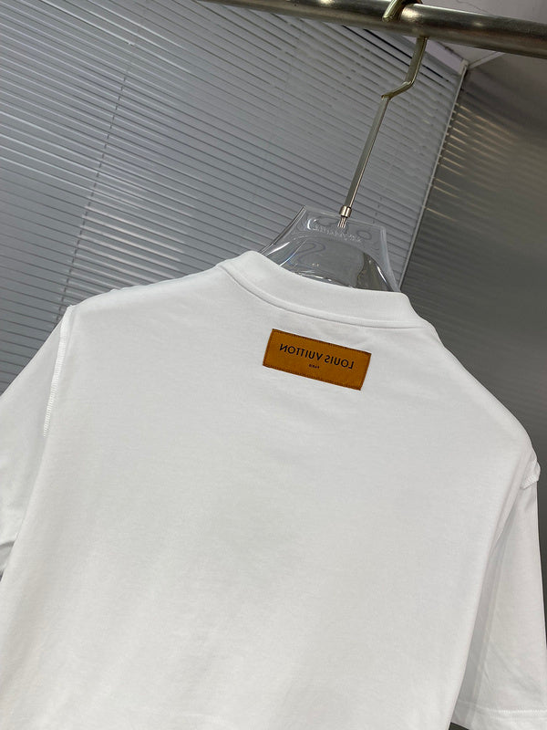 Side profile of Louis Vuitton cotton t-shirt with streetwear-inspired cut