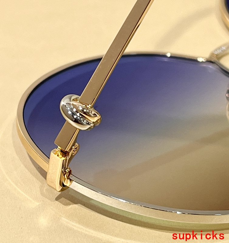 Close-up detail view of Cartier unisex sunglasses